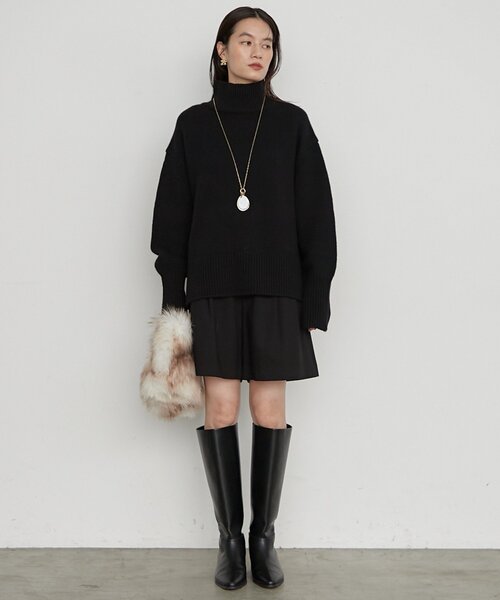 LOUNGEDRESS(ラウンジドレス)の「《イージーケア/セットアップ可》ヤクウールハイネックニット(ニット/セーター・レディース・オフホワイト/グレー/ブラック・FREE)」の21枚目の写真