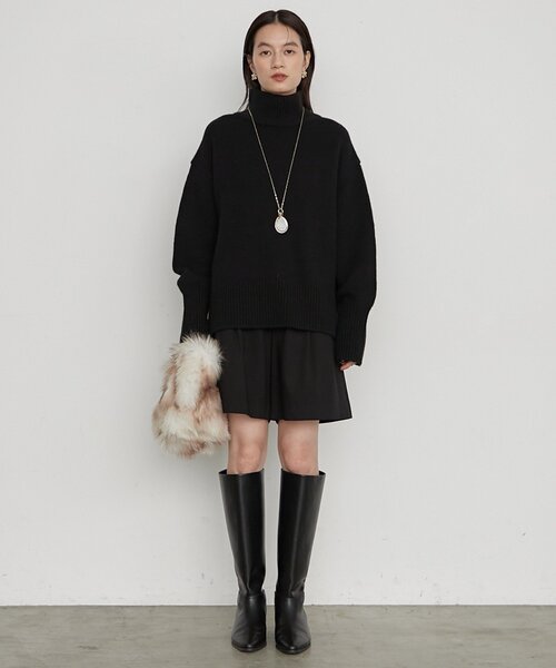 LOUNGEDRESS(ラウンジドレス)の「《イージーケア/セットアップ可》ヤクウールハイネックニット(ニット/セーター・レディース・オフホワイト/グレー/ブラック・FREE)」の22枚目の写真