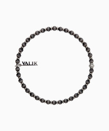 VALIK（バリク）の「[925シルバー] No.93 ブラックキャッツアイビーズブレスレット 4mm（ブレスレット）」