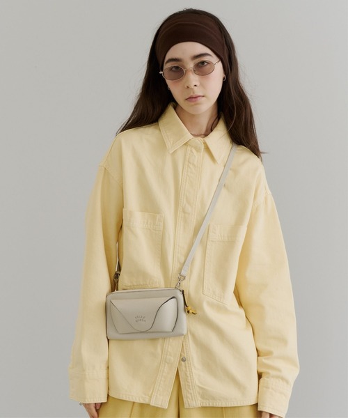 PELLEBORSA(ペレボルサ)の「お財布ポシェット Very Goods 7205(ショルダーバッグ・レディース・グリーン/グレー/アイボリー・FREE)」の5枚目の写真