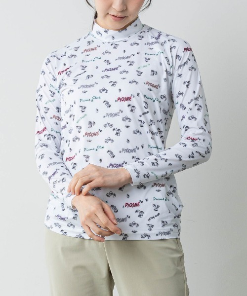 Picone CLUB(ピッコーネクラブ)の「UV速乾総柄プルオーバー(その他トップス・レディース・ブラック/ホワイト・13号/11号/9号)」の2枚目の写真