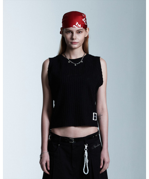 AAMBITION(アアンビション)の「AMBロゴスリーブレス(ブラック)(Tシャツ/カットソー・レディース・その他・FREE)」の1枚目の写真