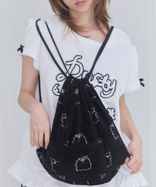 FANCY CLUB(ファンシークラブ)の「A'GEM/9 × .kom 『FANCY CLUB/ファンシークラブ』Zzz DUSTY SALON PAJAMA GYM SACK/サロンパジャマジムサック(バックパック/リュック・レディース・ブルー/ブラック・FREE)」の3枚目の写真
