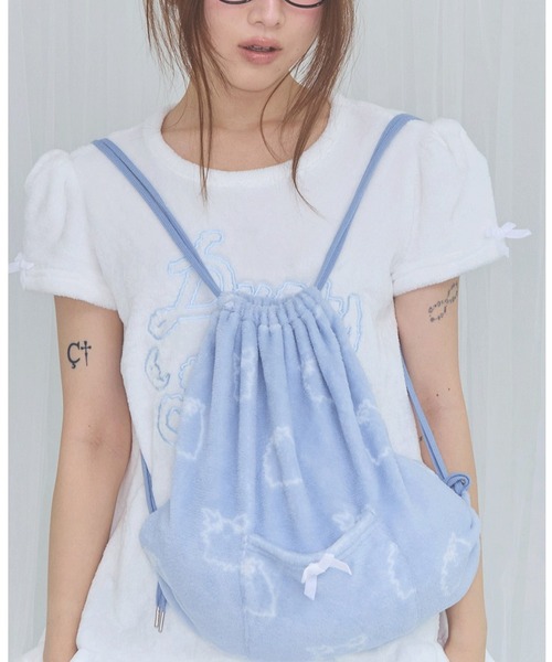 FANCY CLUB(ファンシークラブ)の「A'GEM/9 × .kom 『FANCY CLUB/ファンシークラブ』Zzz DUSTY SALON PAJAMA GYM SACK/サロンパジャマジムサック(バックパック/リュック・レディース・ブルー/ブラック・FREE)」の10枚目の写真