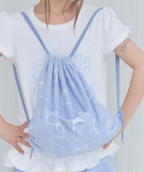 FANCY CLUB(ファンシークラブ)の「A'GEM/9 × .kom 『FANCY CLUB/ファンシークラブ』Zzz DUSTY SALON PAJAMA GYM SACK/サロンパジャマジムサック(バックパック/リュック・レディース・ブルー/ブラック・FREE)」の9枚目の写真