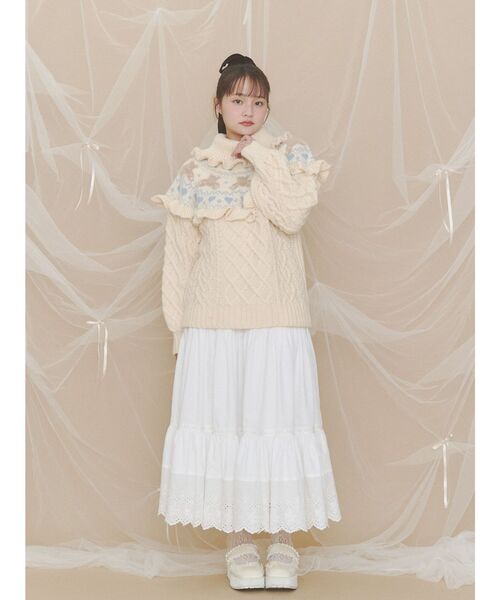 merry jenny(メリージェニー)の「bear yoke knit tops(ニット/セーター・レディース・アイボリー/グレー/レッド・FREE)」の22枚目の写真