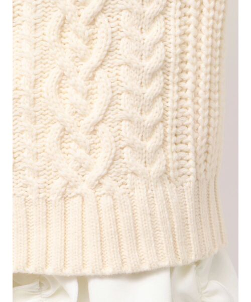 merry jenny(メリージェニー)の「bear yoke knit tops(ニット/セーター・レディース・アイボリー/グレー/レッド・FREE)」の10枚目の写真