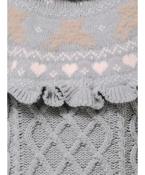 merry jenny(メリージェニー)の「bear yoke knit tops(ニット/セーター・レディース・アイボリー/グレー/レッド・FREE)」の12枚目の写真
