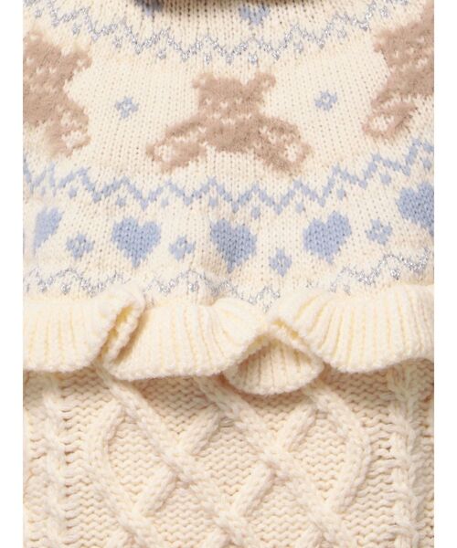 merry jenny(メリージェニー)の「bear yoke knit tops(ニット/セーター・レディース・アイボリー/グレー/レッド・FREE)」の14枚目の写真