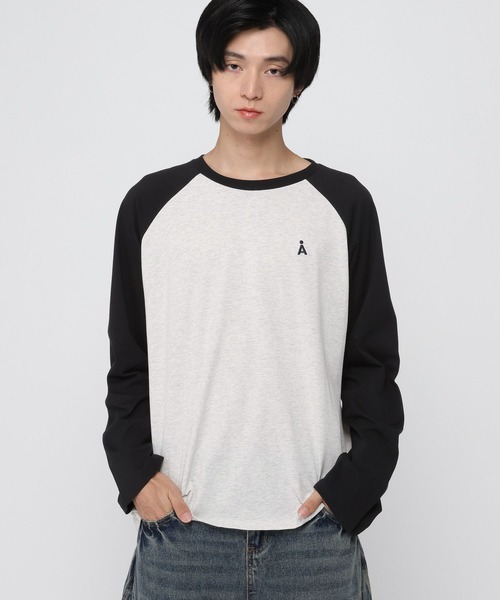 ALAND(エーランド)の「【UNISEX】ALAND/Aロゴラグランロングスリーブ(Tシャツ/カットソー・レディース・ネイビー/ブラック・SMALL/LARGE)」の6枚目の写真