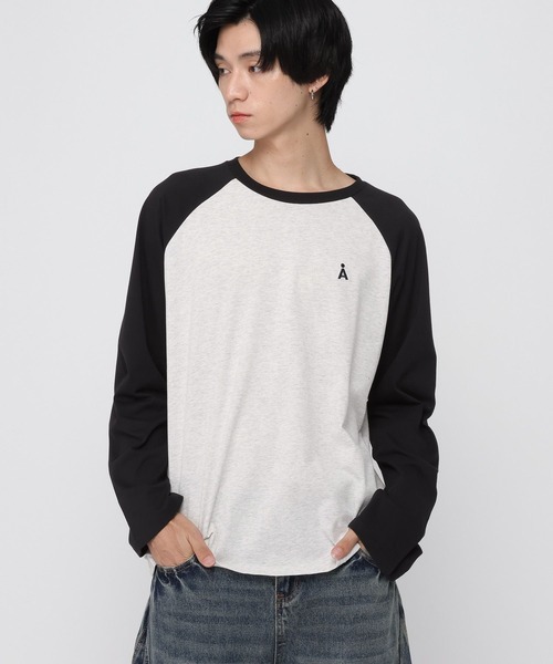 ALAND(エーランド)の「【UNISEX】ALAND/Aロゴラグランロングスリーブ(Tシャツ/カットソー・レディース・ネイビー/ブラック・SMALL/LARGE)」の7枚目の写真
