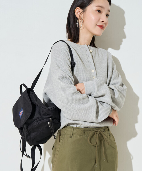 FREAK'S STORE(フリークスストア)の「限定展開 ヘビー ワッフル ヘンリーネック チュニック プルオーバー(Tシャツ/カットソー・レディース・オフホワイト/チャコールグレー/グレー/ブルーグリーン/ピンク/オリーブ/ブラウン・フリ-)」の12枚目の写真