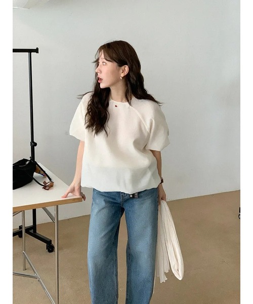 BLoomMe(ブルームミー)の「バルーンシルエットボリュームスリーブブラウス(シャツ/ブラウス・レディース・オフホワイト/ライトグレー・M)」の3枚目の写真