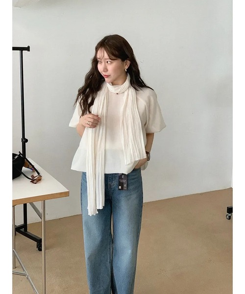 BLoomMe(ブルームミー)の「バルーンシルエットボリュームスリーブブラウス(シャツ/ブラウス・レディース・オフホワイト/ライトグレー・M)」の6枚目の写真