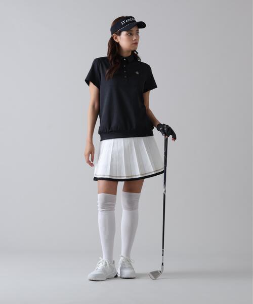 St ANDREWS（セントアンドリュース）の「ケルトアラベスクジャガード半袖シャツ（ポロシャツ・レディース・ブラック・M/S/L）」の5枚目の写真