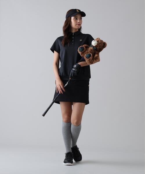 St ANDREWS（セントアンドリュース）の「ケルトアラベスクジャガード半袖シャツ（ポロシャツ・レディース・ブラック・M/S/L）」の2枚目の写真