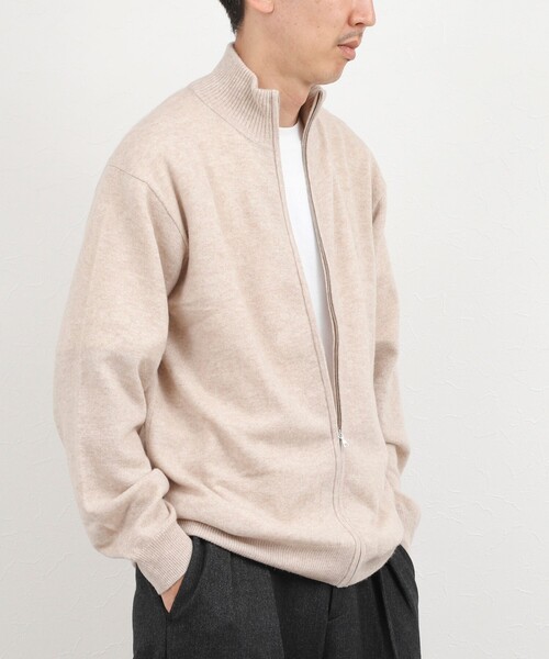 NOLLEY’S(ノーリーズ)の「ウールカシミヤ スタンドジップニット 26AW(ニット/セーター・メンズ・ライトグレー/パープル/ベージュ/ダークネイビー/グリーン・S/M/L)」の3枚目の写真