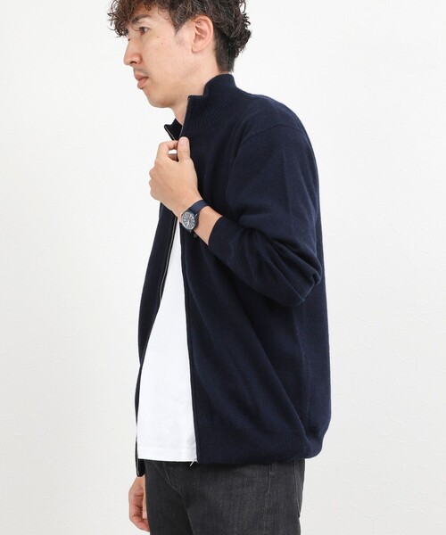NOLLEY’S(ノーリーズ)の「ウールカシミヤ スタンドジップニット 26AW(ニット/セーター・メンズ・ライトグレー/パープル/ベージュ/ダークネイビー/グリーン・S/M/L)」の9枚目の写真