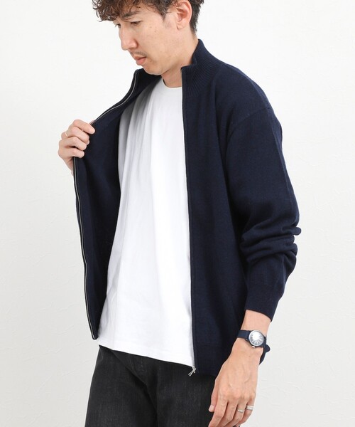 NOLLEY’S(ノーリーズ)の「ウールカシミヤ スタンドジップニット 26AW(ニット/セーター・メンズ・ライトグレー/パープル/ベージュ/ダークネイビー/グリーン・S/M/L)」の10枚目の写真