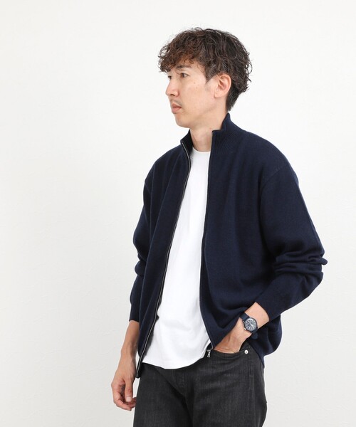 NOLLEY’S(ノーリーズ)の「ウールカシミヤ スタンドジップニット 26AW(ニット/セーター・メンズ・ライトグレー/パープル/ベージュ/ダークネイビー/グリーン・S/M/L)」の15枚目の写真