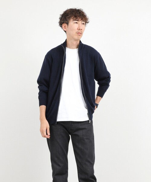 NOLLEY’S(ノーリーズ)の「ウールカシミヤ スタンドジップニット 26AW(ニット/セーター・メンズ・ライトグレー/パープル/ベージュ/ダークネイビー/グリーン・S/M/L)」の16枚目の写真