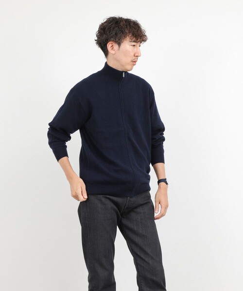 NOLLEY’S(ノーリーズ)の「ウールカシミヤ スタンドジップニット 26AW(ニット/セーター・メンズ・ライトグレー/パープル/ベージュ/ダークネイビー/グリーン・S/M/L)」の17枚目の写真