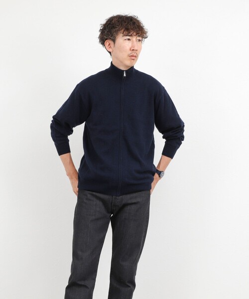 NOLLEY’S(ノーリーズ)の「ウールカシミヤ スタンドジップニット 26AW(ニット/セーター・メンズ・ライトグレー/パープル/ベージュ/ダークネイビー/グリーン・S/M/L)」の18枚目の写真