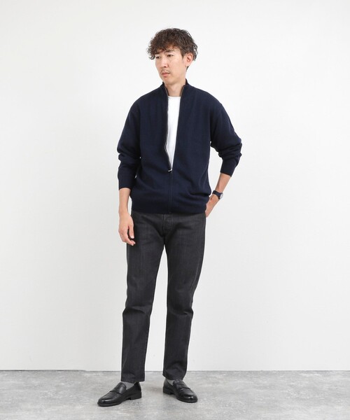 NOLLEY’S(ノーリーズ)の「ウールカシミヤ スタンドジップニット 26AW(ニット/セーター・メンズ・ライトグレー/パープル/ベージュ/ダークネイビー/グリーン・S/M/L)」の19枚目の写真