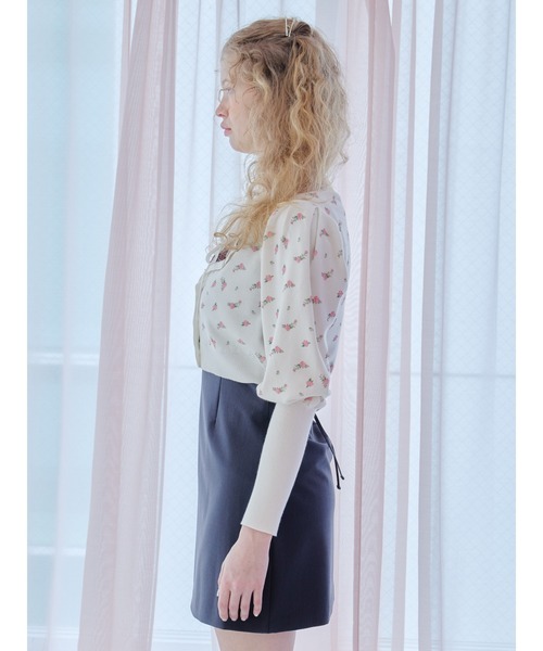 etre loin(エトルワン)の「Lace lined cardigan / レースラインカーディガン(カーディガン/ボレロ・レディース・グレー/ホワイト/グリーン・M)」の12枚目の写真