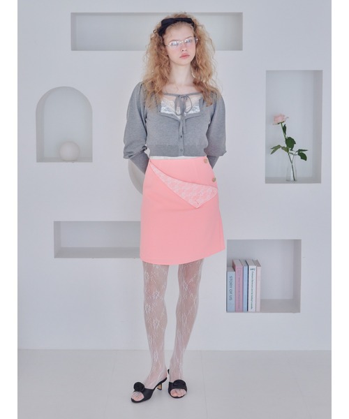 etre loin(エトルワン)の「Lace lined cardigan / レースラインカーディガン(カーディガン/ボレロ・レディース・グレー/ホワイト/グリーン・M)」の22枚目の写真