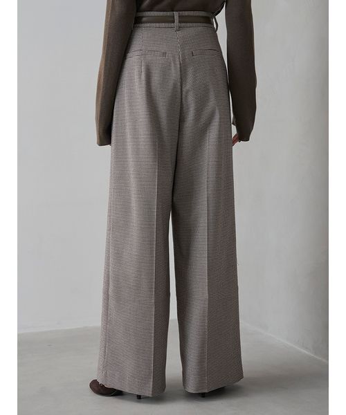 SNIDEL(スナイデル)の「【セットアップ対応】ベルト付タックパンツ(その他パンツ・レディース・グレー/チェック/ブラック・0/1)」の5枚目の写真