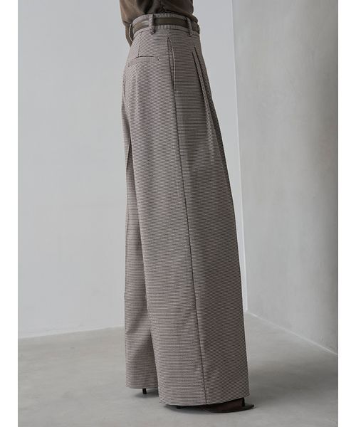 SNIDEL(スナイデル)の「【セットアップ対応】ベルト付タックパンツ(その他パンツ・レディース・グレー/チェック/ブラック・0/1)」の6枚目の写真