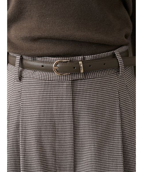 SNIDEL(スナイデル)の「【セットアップ対応】ベルト付タックパンツ(その他パンツ・レディース・グレー/チェック/ブラック・0/1)」の7枚目の写真
