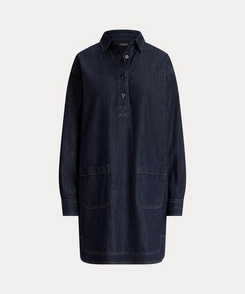 LAUREN RALPH LAUREN(ローレン ラルフ ローレン)の「デニム シャツドレス(シャツワンピース・レディース・ブルー・2/0/4/6/00)」の9枚目の写真