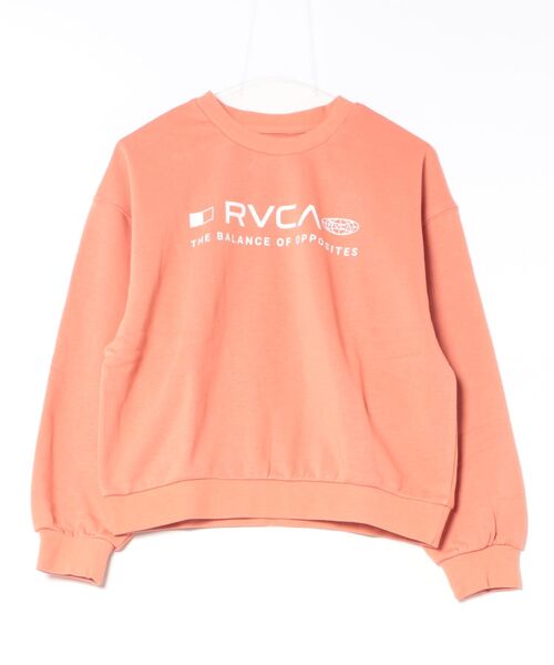 RVCA（ルーカ）の「RVCA ウィメンズ ALL INFO CREW トレーナー 【2026年秋冬モデル】（スウェット・レディース・ブラック/ヘザーグレー/オレンジ・MEDIUM/SMALL）」の3枚目の写真