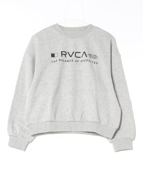 RVCA（ルーカ）の「RVCA ウィメンズ ALL INFO CREW トレーナー 【2026年秋冬モデル】（スウェット・レディース・ブラック/ヘザーグレー/オレンジ・MEDIUM/SMALL）」の2枚目の写真