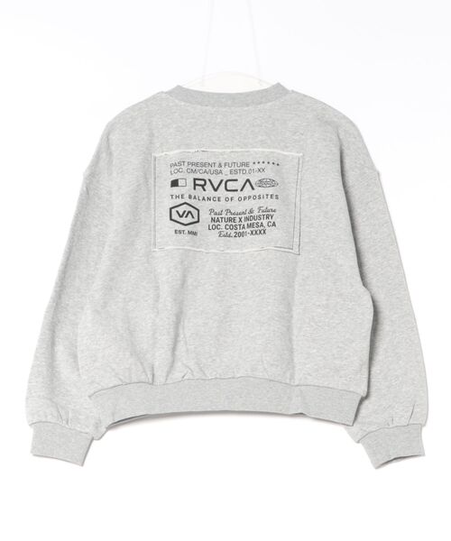 RVCA（ルーカ）の「RVCA ウィメンズ ALL INFO CREW トレーナー 【2026年秋冬モデル】（スウェット・レディース・ブラック/ヘザーグレー/オレンジ・MEDIUM/SMALL）」の4枚目の写真
