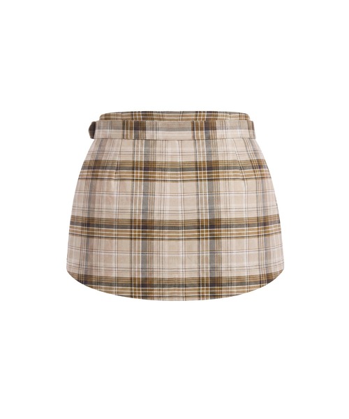 Rose Muse（ロゼミューズ）の「Low-rise check skirt（スカート・レディース・グレー/ベージュ・SMALL/MEDIUM）」の5枚目の写真