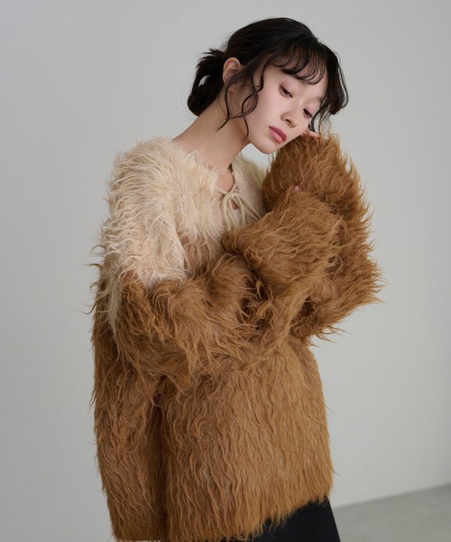 apres jour clair(アプレジュールクレア)の「【apres jour clair】グラデーションリボンニット(ニット/セーター・レディース・ベビーピンク/ブラウン系その他/ブルー系その他/キャメル・X-LARGE/フリー)」の8枚目の写真