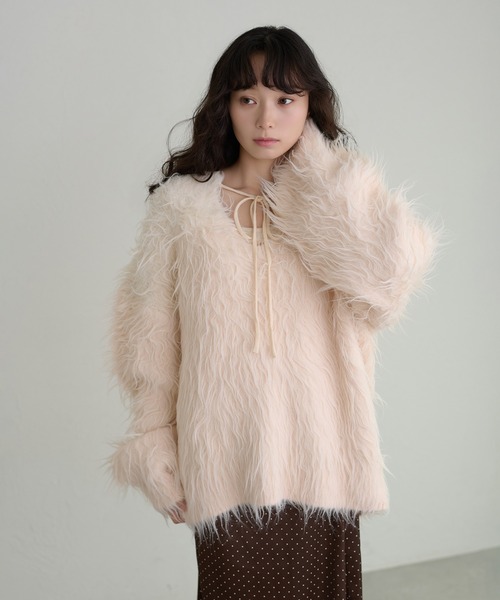 apres jour clair(アプレジュールクレア)の「【apres jour clair】グラデーションリボンニット(ニット/セーター・レディース・ベビーピンク/ブラウン系その他/ブルー系その他/キャメル・X-LARGE/フリー)」の15枚目の写真