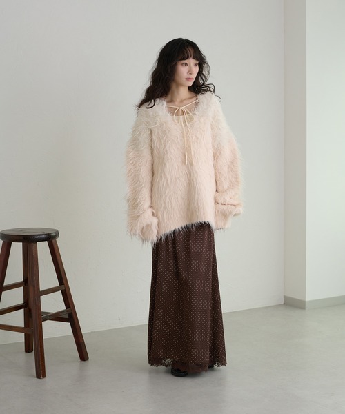 apres jour clair(アプレジュールクレア)の「【apres jour clair】グラデーションリボンニット(ニット/セーター・レディース・ベビーピンク/ブラウン系その他/ブルー系その他/キャメル・X-LARGE/フリー)」の22枚目の写真