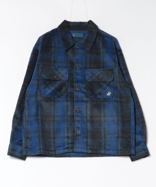 IO（イオ）（イオ）の「BEVERLY HILLS POLO CLUB / シャギーチェックシャツＣＰＯシャツ(BHPC) / 6422-3142（シャツ/ブラウス・レディース・ブルー/ブラウン/ブラック/カーキ・LARGE/X-LARGE/MEDIUM）」の4枚目の写真