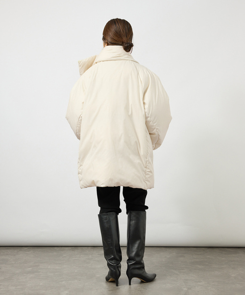 VERMEIL par iena(ヴェルメイユパーイエナ)の「Taffeta Bow ダウンコート(ダウンジャケット/コート・レディース・ブラック/アイボリー・38/36)」の12枚目の写真