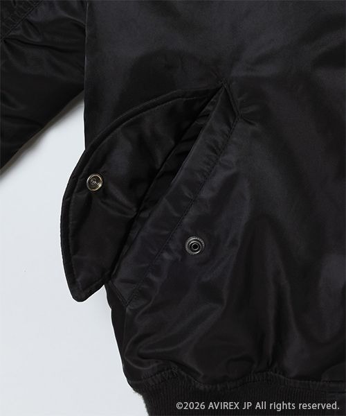 JEANASIS(ジーナシス)の「【AVIREX×JEANASIS】MA-1【選べる着丈】(MA-1・レディース・ブラック/カーキ・MEDIUM/SMALL)」の9枚目の写真