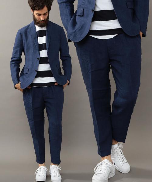 BEAUTY&YOUTH UNITED ARROWS(ビューティーアンドユースユナイテッドアローズ)の「BY デラヴェ 1プリーツ アンクルパンツ◆(スラックス・メンズ・ネイビー/ダークグレー・SMALL/MEDIUM/X-LARGE/LARGE)」の2枚目の写真