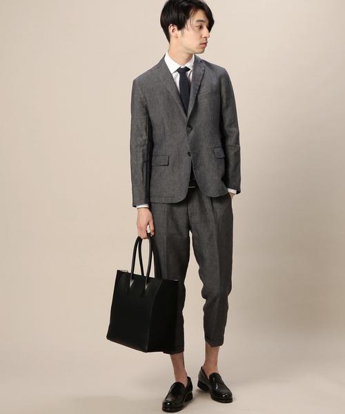 BEAUTY&YOUTH UNITED ARROWS(ビューティーアンドユースユナイテッドアローズ)の「BY デラヴェ 1プリーツ アンクルパンツ◆(スラックス・メンズ・ネイビー/ダークグレー・SMALL/MEDIUM/X-LARGE/LARGE)」の4枚目の写真