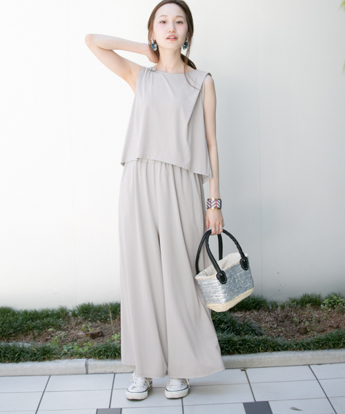 URBAN RESEARCH（アーバンリサーチ）の「UR 3WAYセットアップカットソー（つなぎ/オールインワン・レディース・ブラック/グレー系その他/オリーブ・FREE）」の21枚目の写真