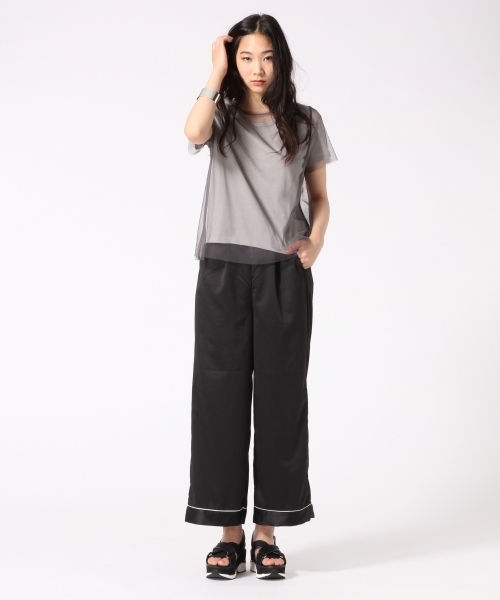 HARE（ハレ）の「２Pセットチュールカットソー(HARE)（Tシャツ/カットソー・レディース・オフホワイト/グレー・FREE）」の3枚目の写真