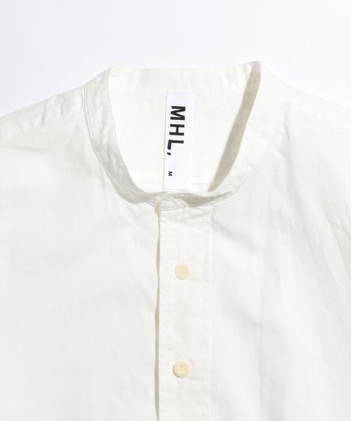 MHL.(エムエイチエル)の「<MHL.> 16 LINEN N/C SSL/シャツ◆(シャツ/ブラウス・メンズ・ホワイト・MEDIUM/LARGE)」の2枚目の写真
