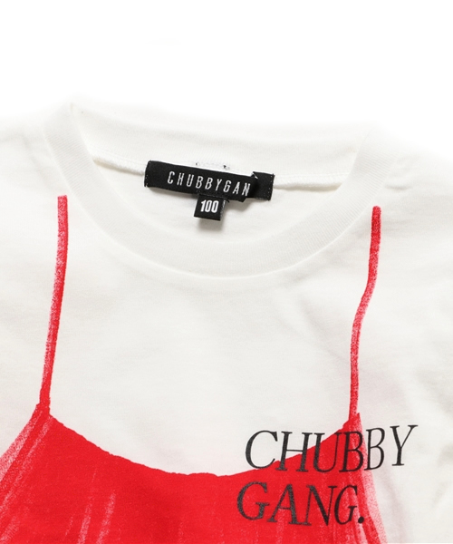 CHUBBYGANG（チャビーギャング）の「チュールキャミソールプリントロングTシャツ（Tシャツ/カットソー・キッズ・ライトグレー/ブラック/ホワイト・110/130/100/120/160/140/150）」の5枚目の写真